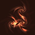 Abstract vector background in brown, golden metallic colors. Imitation of copper and the glow of fire.