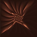 Abstract vector background in brown, golden metallic colors. Imitation of copper and the glow of fire.
