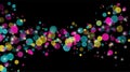 abstract vector background. Circle Dot Unique color pastel  isolated black  Background . Vector Illustration For Wallpaper, Banner Royalty Free Stock Photo
