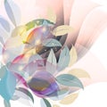 Abstract vector background colorful pastel foliage