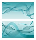 Abstract vector background with curled lines. Wavy pattern. Blue and turquoise texture with waves.