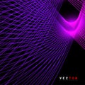 abstract vector background. curved lines on a black background. design technology. New texture for your design