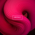 Abstract vector background with 3d pink squeezed liquid shape.