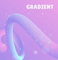 Abstract vector background with 3d twisted blended curve. Stylish gradient template for web, covers, flyers. Modern
