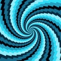 Abstract vector background for design. Blue rotation.