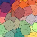 Abstract background. Geometric figures. Color cubes. eps 10