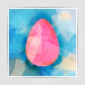 Abstract vector background with Geometric Pink Easter egg Royalty Free Stock Photo