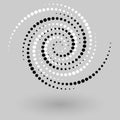 Abstract vector background with halftone dots circle. Creative pattern like Yin and Yang