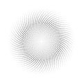 Abstract vector background with halftone dots circle like sun. Creative geometric pattern Royalty Free Stock Photo