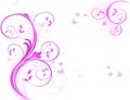 Abstract vector background illustration art design pink purple curve