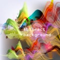 Abstract vector background with ink colored lines in psyhodelic Royalty Free Stock Photo