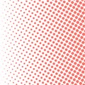 Abstract vector background in Living Coral color with halftone effect.