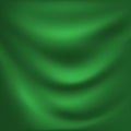 Abstract vector background luxury green cloth or liquid wave or wavy folds of grunge silk texture satin velvet material, luxurious