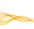 Abstract vector background with orange smooth color wave. Royalty Free Stock Photo
