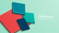 Abstract vector background. overlapping red green blue squares. design for any background Royalty Free Stock Photo