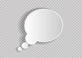 Abstract vector background of paper speech bubble for your own design