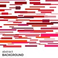 Abstract vector background of red rectangles of different sizes.