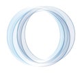 Abstract vector background, round blue transparent ring. Circle shape. Circle lines. Blue circles. Transparent circle Royalty Free Stock Photo