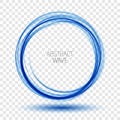 Abstract vector background round blue wavy circle shape lines circles transparent wave frame.Vector abstract Royalty Free Stock Photo