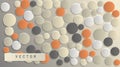 abstract vector background. rounded circle shape overlap. 3D design Royalty Free Stock Photo