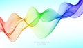 Abstract vector background with smooth color wave. Colorful wavy lines