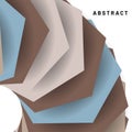 Abstract vector background. Stack hexagon hovering on  surface white .New texture for your design Royalty Free Stock Photo