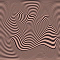 Abstract Vector Background of Waves Optical Illusion