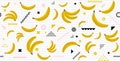 Abstract vector bananas illustration Royalty Free Stock Photo