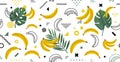 Abstract vector bananas illustration Royalty Free Stock Photo