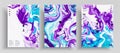 Abstract vector banner, collection of modern fluid art covers. Trendy background that can be used for design cover Royalty Free Stock Photo