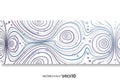 Abstract vector banner featuring intricate swirling line patterns and concentric circles in shades Royalty Free Stock Photo