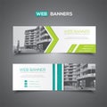Abstract vector banner for web template or print use as header background Royalty Free Stock Photo