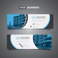 Abstract vector banner for web template or print use as header background Royalty Free Stock Photo