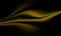 Abstract vector black and gold color shaded wavy background with lighting effect, vector illustration. Royalty Free Stock Photo