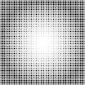 Abstract vector black and white dotted halftone background.