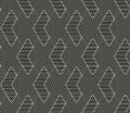 Abstract vector black and white geometric seamless pattern. Linear background Royalty Free Stock Photo