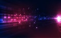 Abstract vector blue technology concept. background illustration Royalty Free Stock Photo