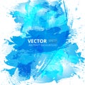 Abstract vector blue watercolor background