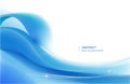 Abstract vector blue wavy background. Graphic design template for brochure, website, mobile app, leaflet. Water, stream