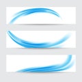 Abstract vector business background banner blue wave Royalty Free Stock Photo