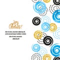 Abstract vector celebration background with blue watercolor spirals Royalty Free Stock Photo