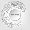 Abstract Circles Technology with white Background