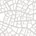 Abstract vector city map seamless pattern. Simple street map of town background. Urban texture. Generative AI Royalty Free Stock Photo