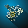 Abstract vector cogs - gears Royalty Free Stock Photo