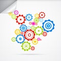 Abstract vector cogs - gears Royalty Free Stock Photo