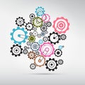 Abstract vector cogs Royalty Free Stock Photo