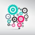 Abstract Vector Cogs - Gears Royalty Free Stock Photo