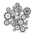 Abstract vector cogs - gears Royalty Free Stock Photo