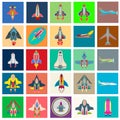 Abstract vector collection of colorful flat startup icons