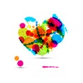 Abstract Vector Colorful Heart Royalty Free Stock Photo